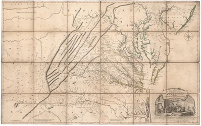 A Map of the Inhabited part of Virginia by Fry and Jefferson