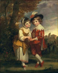 Lord Henry Spencer and Lady Charlotte Spencer, later Charlotte Nares: The Young Fortune Tellers, c.1774-75
