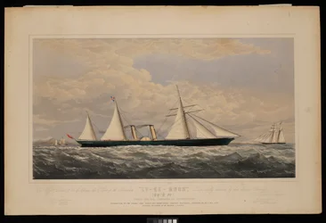 To Messrs Dent & Co of China, this Print of the Steamship Ly-Ee-Moon, Norman Hill, Esqr Commander.... constructed by the Thames Iron Works and Shipbuilding Company, Blackwall, c.1860