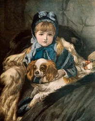 Young Girl and Her Dog