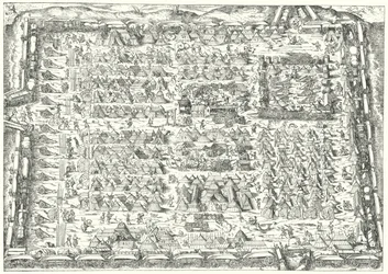 Military encampment in the 16th Century