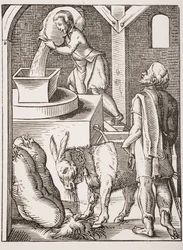 The Miller (19th Century Reproduction of 16th Century Engraving by Jost Amman)