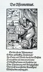 An Astronomer with a Verse by Hans Sachs, pub. Frankfurt 1568