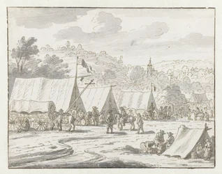 View of an Encampment of the Army of William III near Lembeek, Flemish Brabant
