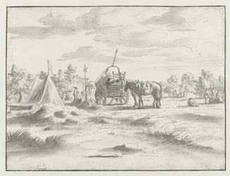View of an Encampment of the Army of William III near Leuven