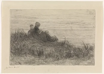 Dune Landscape with Mother and Children