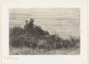 Dune Landscape with Mother and Children
