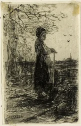 Girl with a Spade