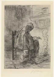 Old Woman by the Hearth