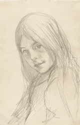 Portrait of a Girl with Loose Hair