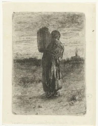 Woman with a Basket on Her Back