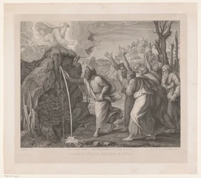 Moses Strikes Water from the Rocks