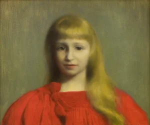 Little Girl in Red Dress