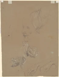 Studies of a Woman and Her Dress [verso]