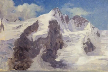 Snow-covered mountain peaks