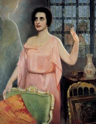 Portrait of Margarita Xirgu (1888-1969), in La Xirgu en Cristalline, by the Quinteros brothers