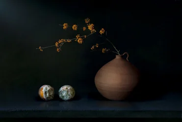 Dark Still Life With Fruit
