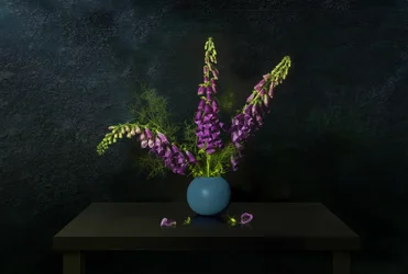 Purple Foxglove Still Life