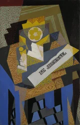 Newspaper and Fruit Dish, 1916