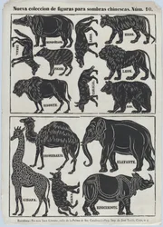 Sheet 10 of figures for Chinese shadow puppets