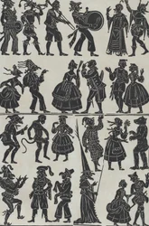 Sheet 7 of figures for Chinese shadow puppets