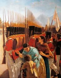 Troops in Rancagua (detail)