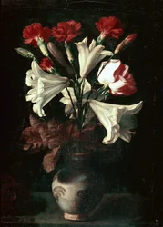Florero (Gigli and Garofani in a Vase)