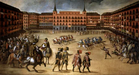 Party in the Plaza Mayor in Madrid