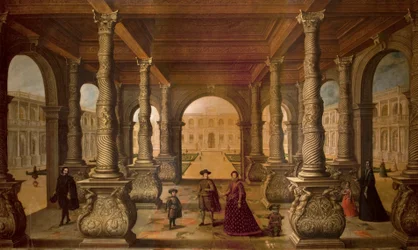 Philip IV and His Queen in a Colonnade