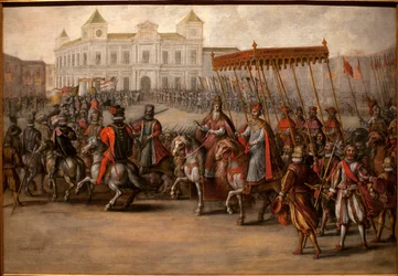 The Road to the Imperial Sacred by Charles V in Bologna, February 24