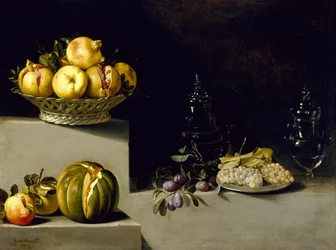 Still Life with Fruit and Glassware