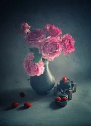 Garden Roses and Tomatoes