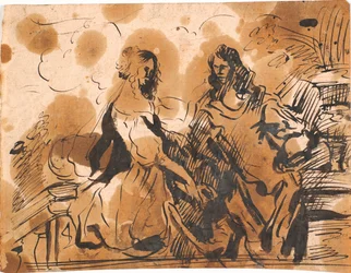 Man and Woman in Front of a Balustrade