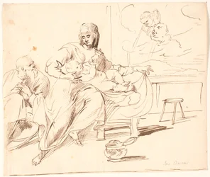 Interior with the Holy Family