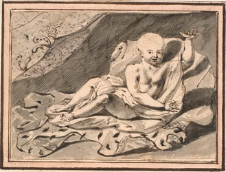 Putti Lying on an Ermine Robe