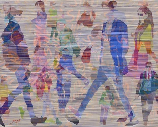 Abstract City Walkers