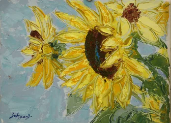 Bright Yellow Sunflowers