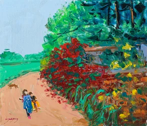 Children on Country Road