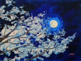 Moonlit Winter Branches
