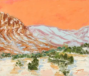 Orange Sky Desert Peaks