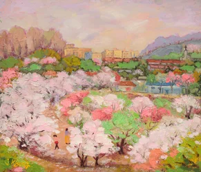 Spring Blossom Cityscape