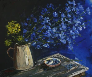 Vibrant Blue Still Life