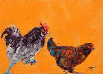 Vibrant Farmyard Pair