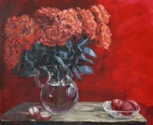 Vibrant Roses and Apples