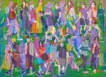 Vibrant Street Crowd