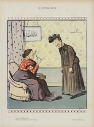 The New Housemaid. Illustration for Le Rire