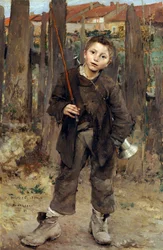 Pas mèche (Nothing Doing) - Little boy working with the tow horses pulling the barges, 1882, 132.1 x 89.5 cm, National Gallery of Scotland, Edinburgh