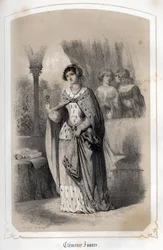 Portrait of Clemence Isaure, Toulouse Lady from the 14th Century. in 