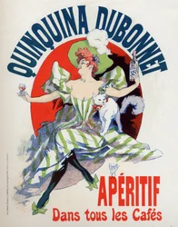 Food and Beverage. Quinquina Dubonnet aperitif. Poster by Jules Cheret, France
