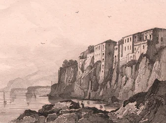 View of Sorrento with house of Torquato Tasso, Campania, Italy
